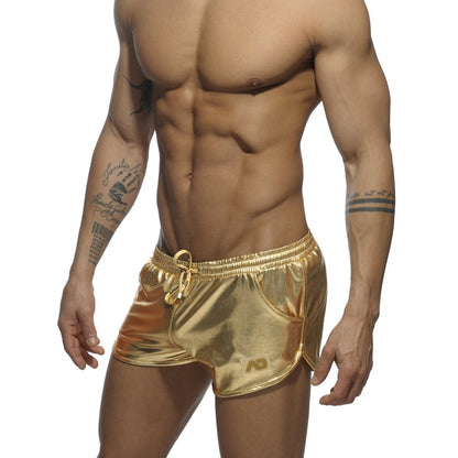 ADDICTED METALLIC SHORTS - GOLD