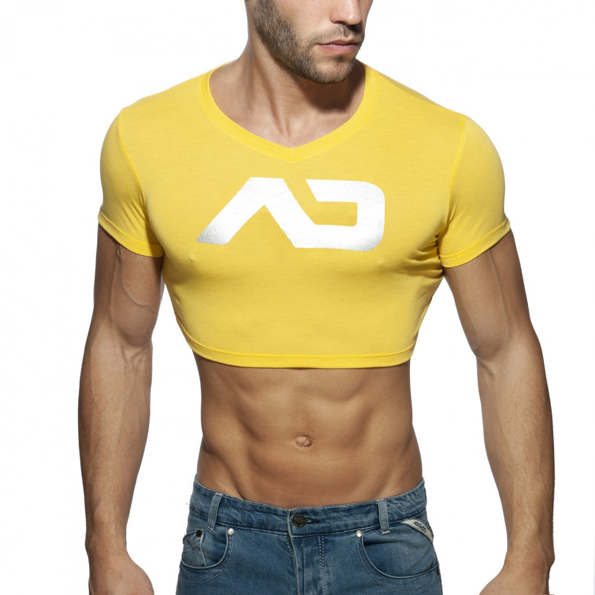 ADDICTED AD CROP TOP - YELLOW