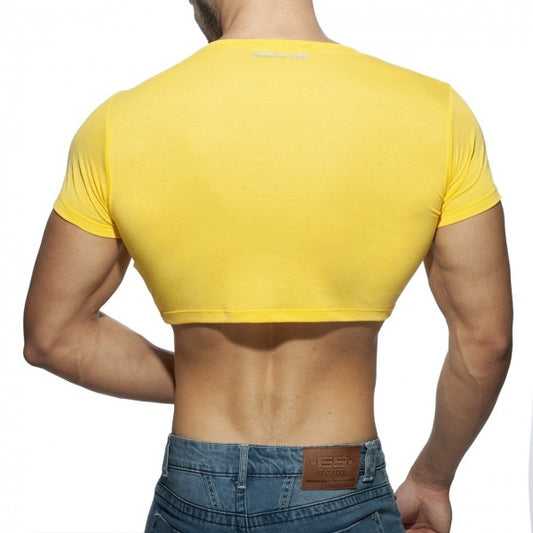 ADDICTED AD CROP TOP - YELLOW