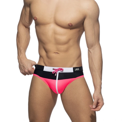 ADDICTED SPIKE SWIM BRIEF - NEON PINK