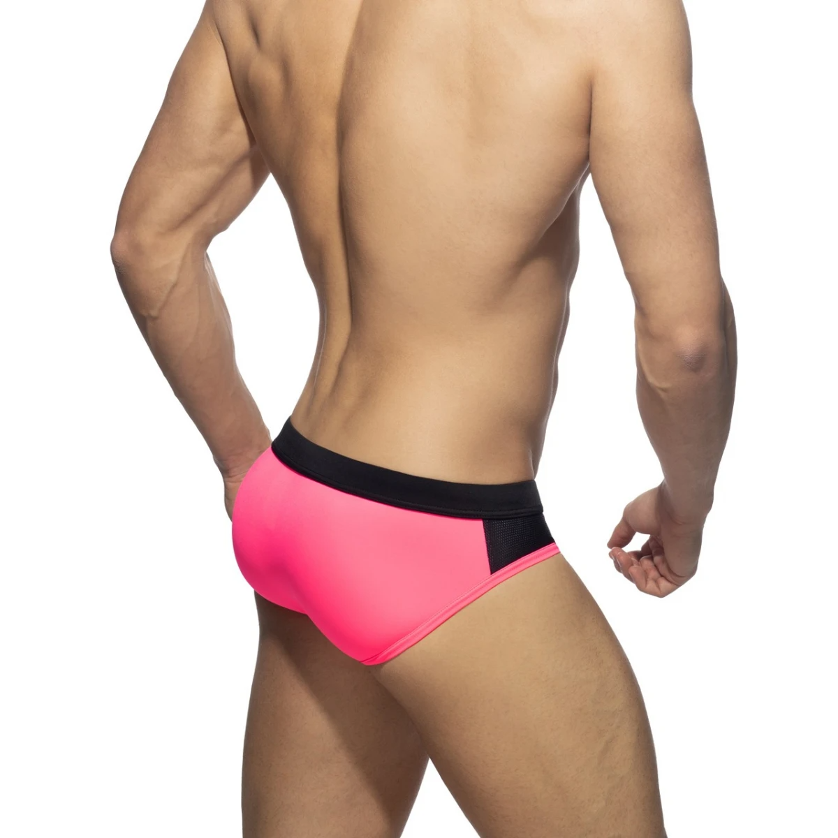 ADDICTED SPIKE SWIM BRIEF - NEON PINK