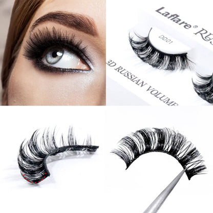 LAFLARE 3D RUSSIAN VOLUME DD CURL HANDMADE LASH