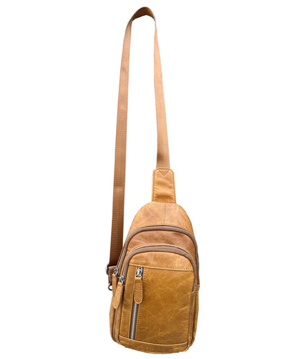 ROMA LEATHERS COWHIDE LEATHER SLING BAG