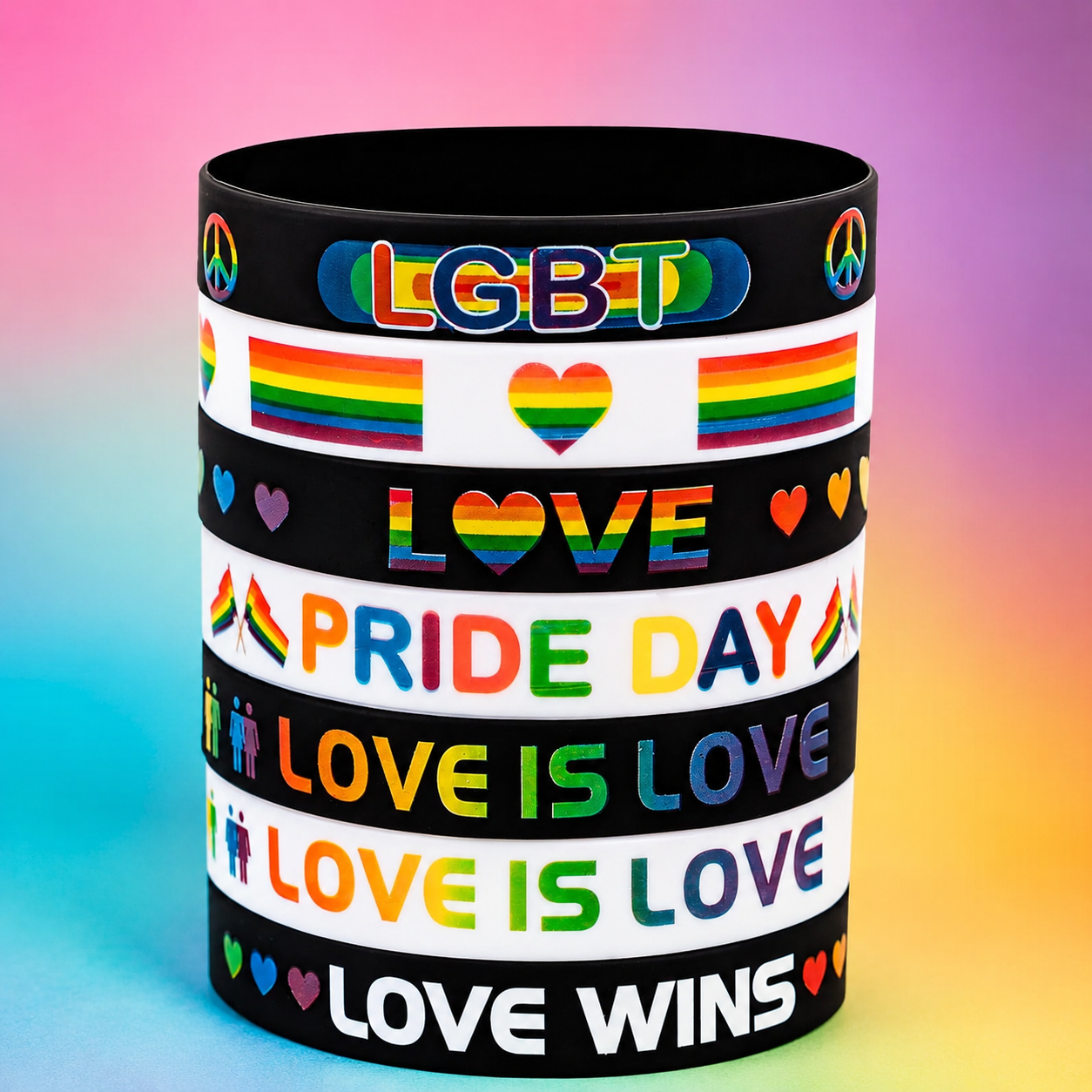 GRAFFITTI ASSORTED SILICONE PRIDE BRACELETS