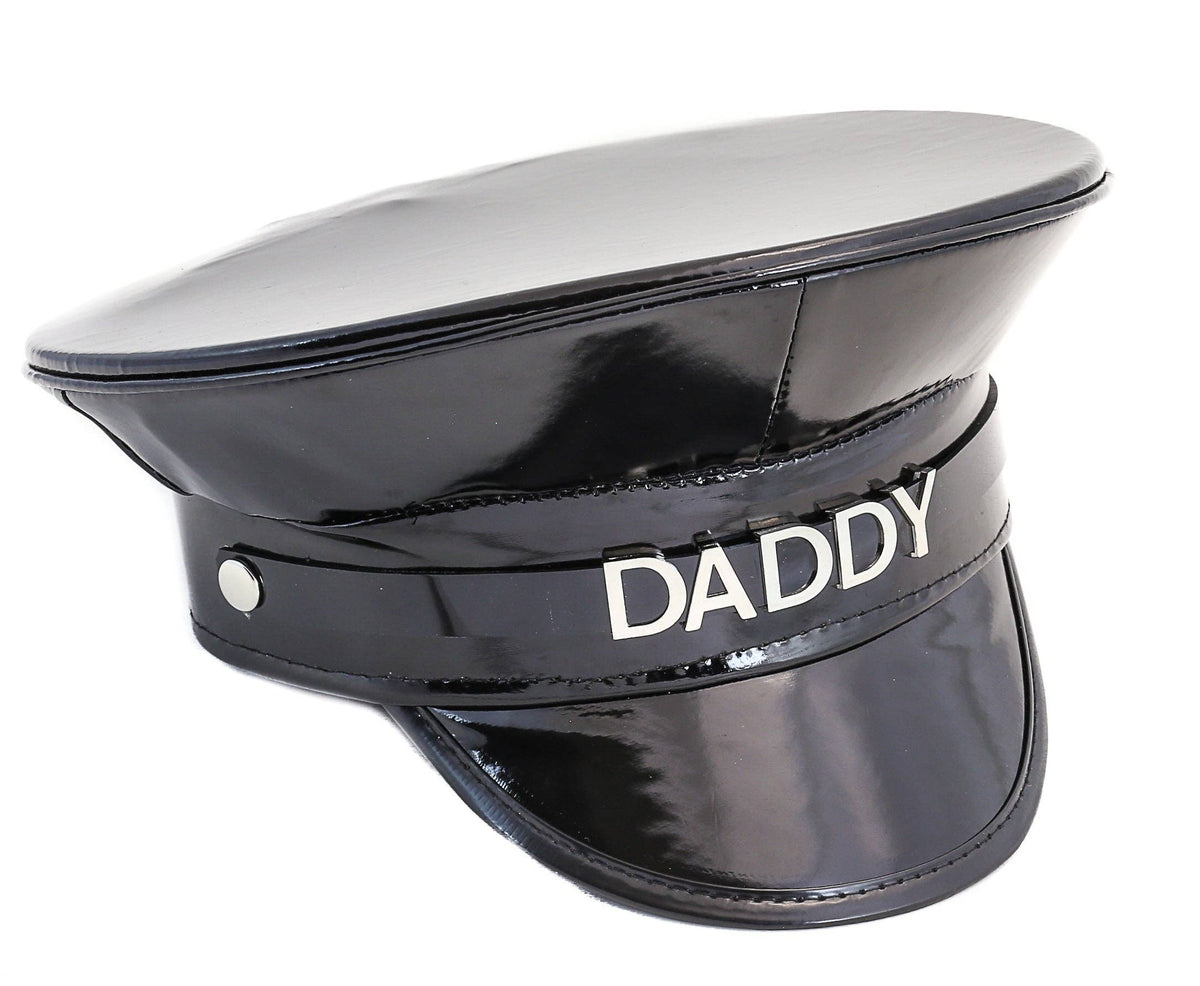 FUNK PLUS PATENT CAPTAIN HAT WITH STEEL WORDING