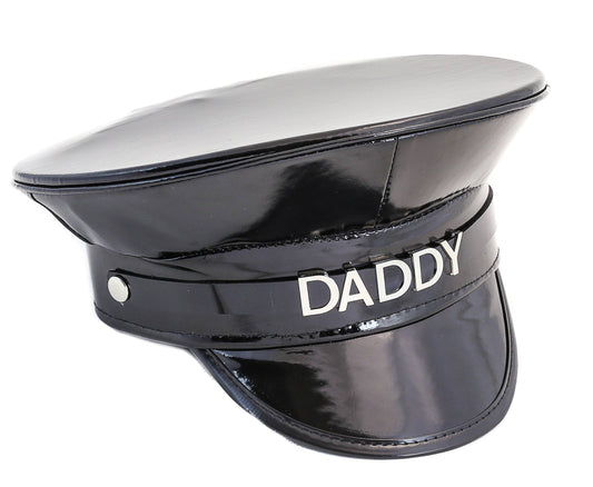 FUNK PLUS PATENT CAPTAIN HAT WITH STEEL WORDING