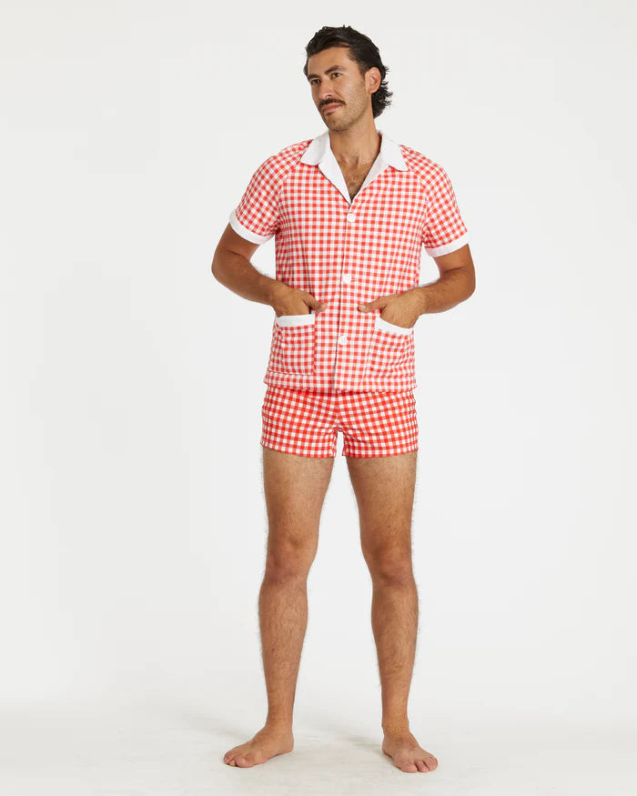 HAMMIES GINGHAM CABANA SHIRT RED