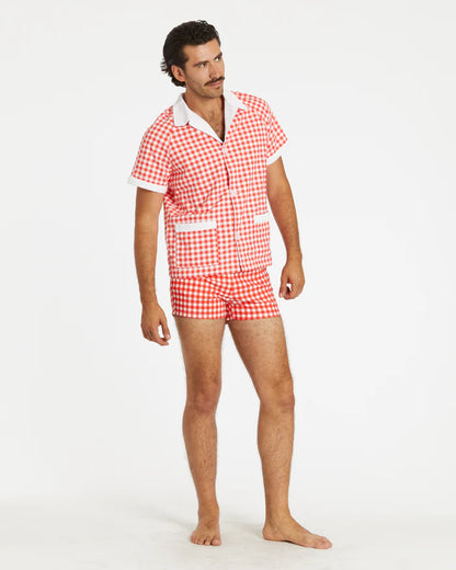 HAMMIES GINGHAM CABANA SHIRT RED