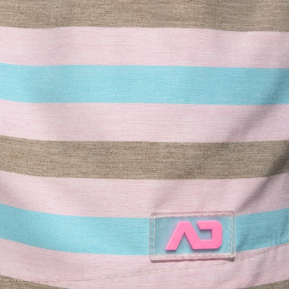 ADDICTED CAKE STRIPES SWIM SHORTS PINK