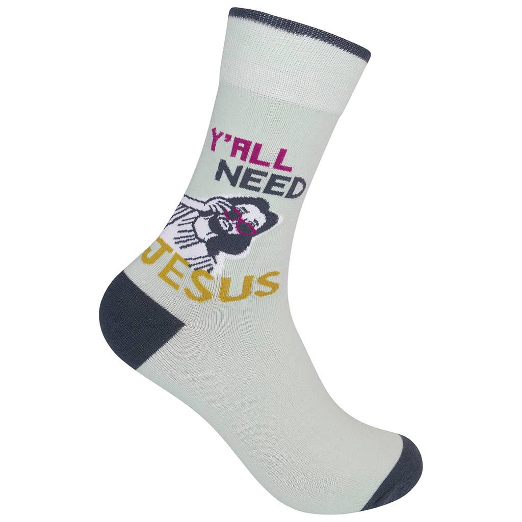 Y'all Need Jesus Socks | Funny Unisex | Funatic