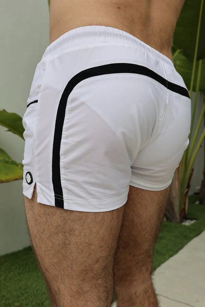 BREEDWELL CRUSIN CLUB SWIM TRUNK - WHITE