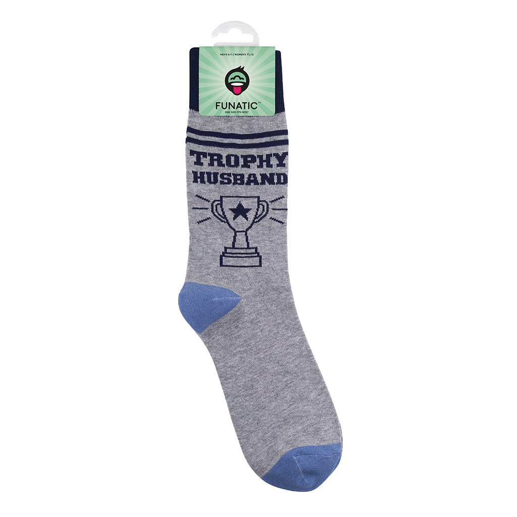 Trophy Husband Socks | Funny | Men's | Groom Gift | Funatic