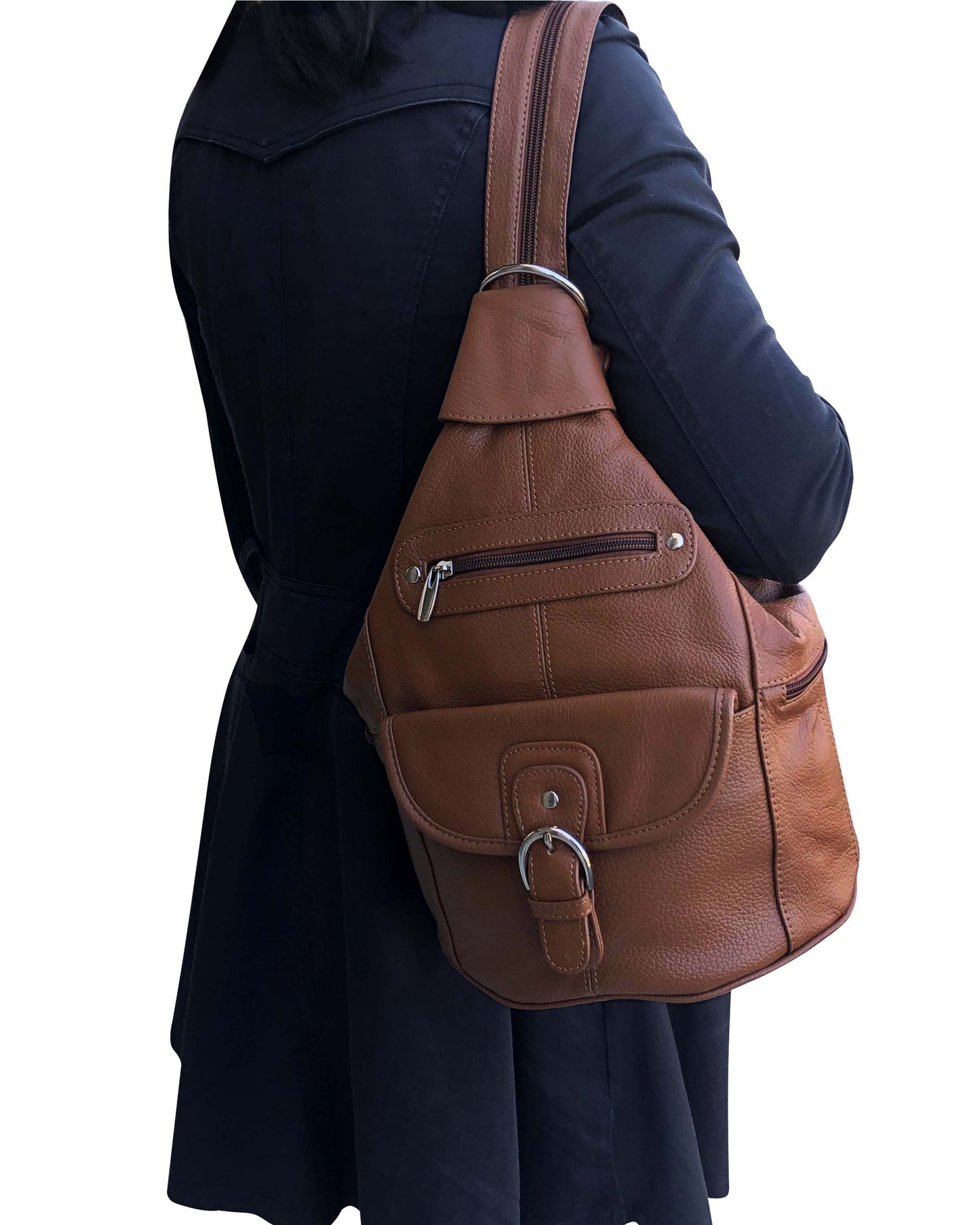 ROMA LEATHERS COWHIDE LEATHER BACK PACK