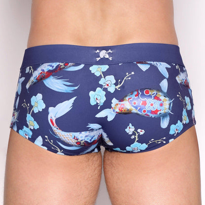 SKULL & BONES KOI BLUE SWIM BRIEF