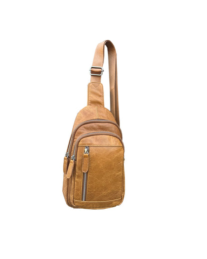 ROMA LEATHERS COWHIDE LEATHER SLING BAG
