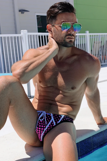 BREEDWELL SWIM THONG - PINK POPPERS