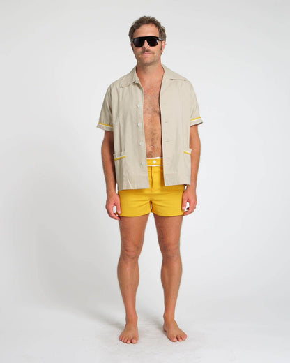 HAMMIES SUMMER CABANA SHIRT - SAND/GOLD/WHITE