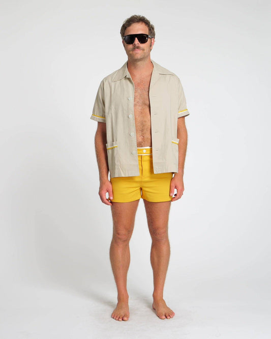 HAMMIES SUMMER CABANA SHIRT - SAND/GOLD/WHITE