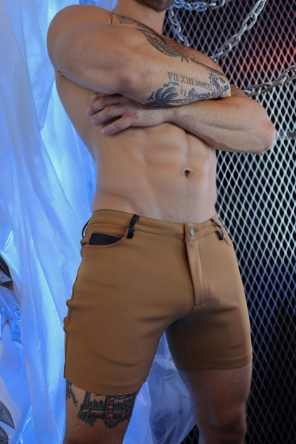 BREEDWELL DOWN LOW SHORTS - DARK KHAKI