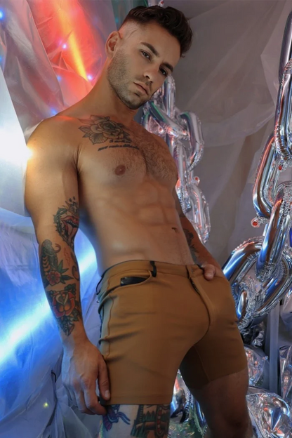 BREEDWELL DOWN LOW SHORTS - DARK KHAKI