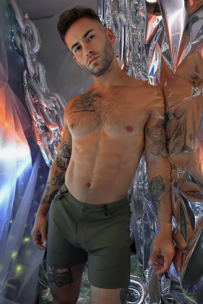 BREEDWELL DOWN LOW SHORTS - OLIVE GREEN