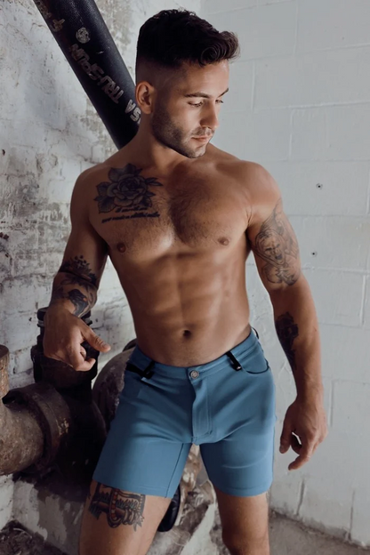 BREEDWELL DOWN LOW SHORT - SLATE BLUE