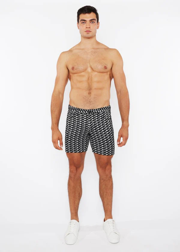 ST33LE 5" SHORTS JACQUARD SWIRLS BLACK/ GREY
