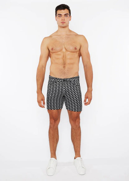 ST33LE 5" SHORTS JACQUARD SWIRLS BLACK/ GREY
