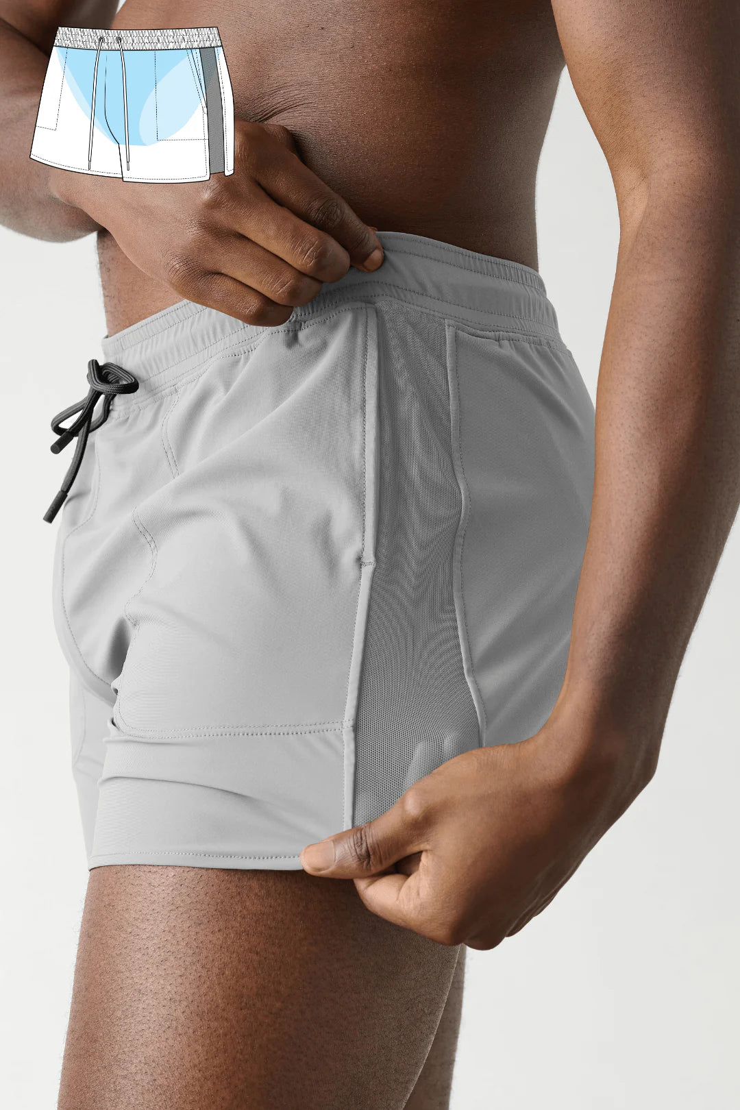 AWRY EDGE SHORTS - STEEL