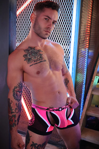 BREEDWELL GAGGED THONG CHAP - NEON PINK