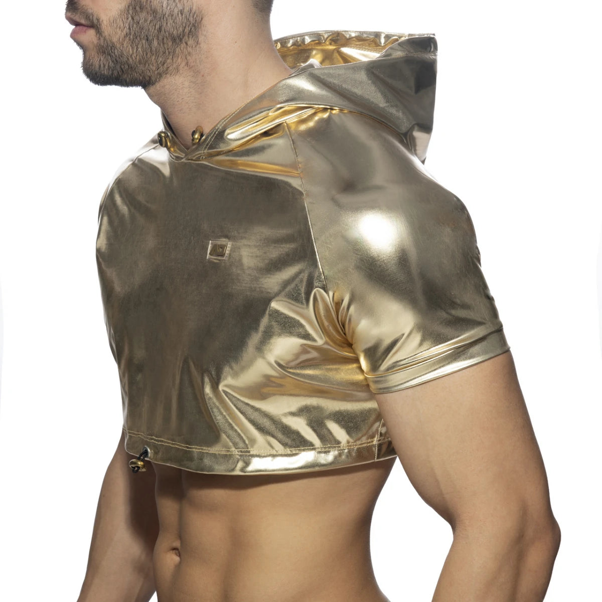 ADDICTED METALLIC CROP TOP - GOLD