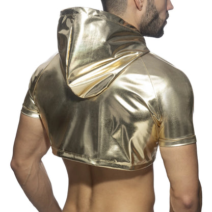 ADDICTED METALLIC CROP TOP - GOLD