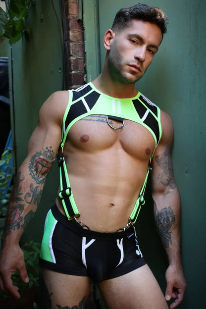BREEDWELL HEATWAVE BODY HARNESS - NEON GREEN