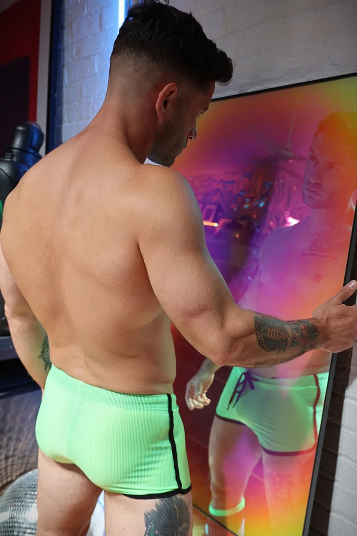 BREEDWELL HEATWAVE JOCK SHORT - NEON GREEN