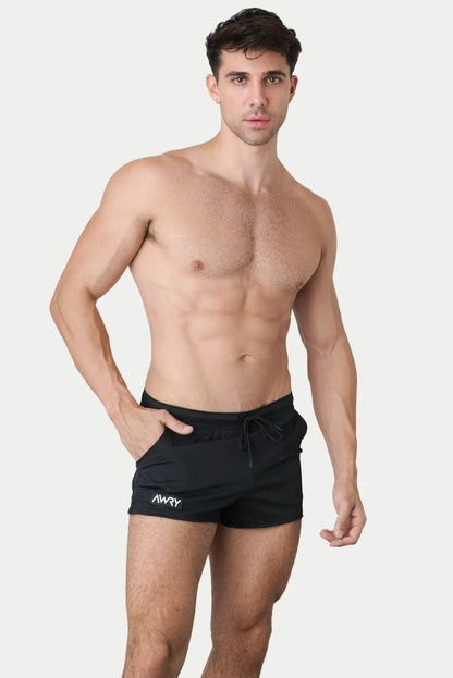 AWRY HYBRID SHORTS - BLACK