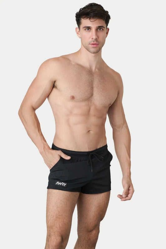 AWRY HYBRID SHORTS - BLACK