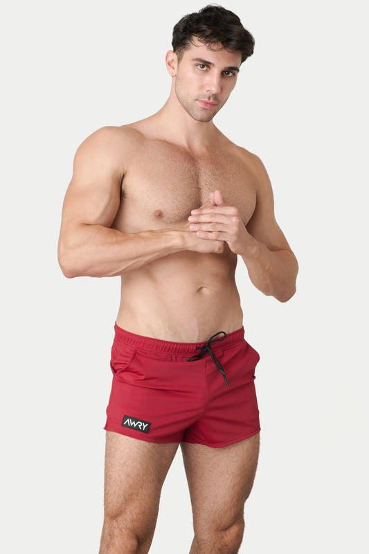 AWRY HYBRID SHORTS - RUBY