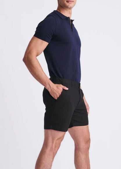 POSTMARC 6" TEXTURED STRETCH KNIT CHINO - BLACK