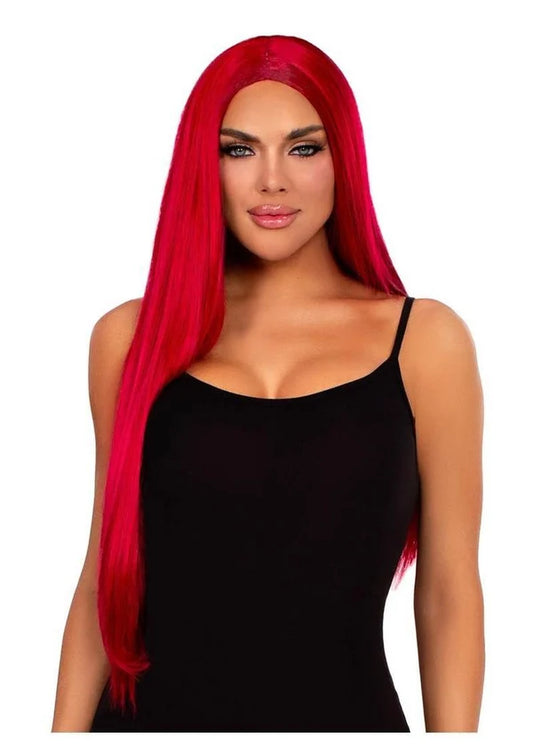 LEG AVENUE 33" LONG STRAIGHT WIG - RED