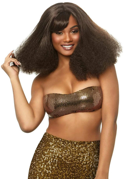 LEG AVENUE 16" DIVA DISCO WIG - BROWN