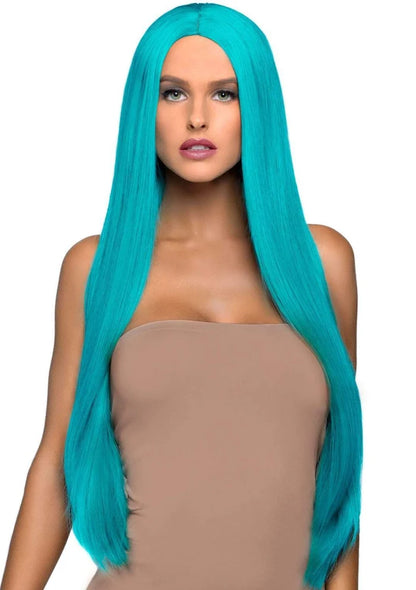 LEG AVENUE 33" LONG STRAIGHT WIG - TURQUOISE