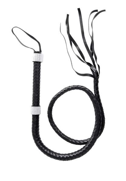 LEG AVENUE 54" BRAIDED WHIPE W/ RHINESTONE LOOK HANDLE