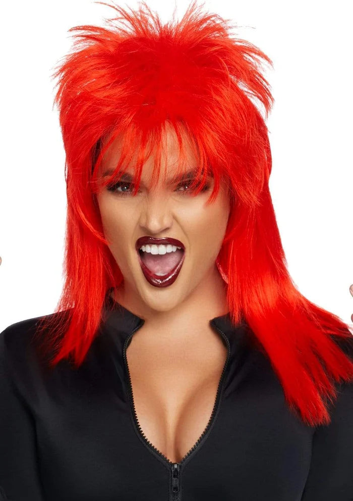LEG AVENUE 21" UNISEX ROCKSTAR WIG - RED