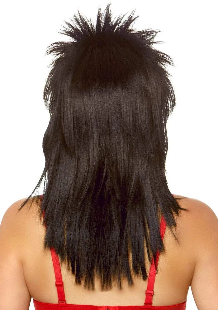 LEG AVENUE 21" UNISEX ROCKSTAR WIG - BLACK