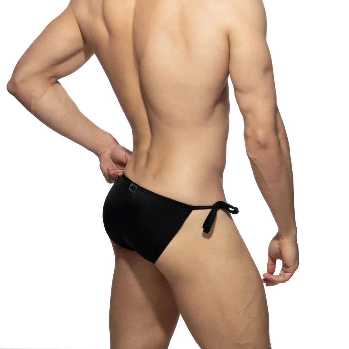 ADDICTED MULTI- CORD SWIM BIKINI BRIEF - BLACK