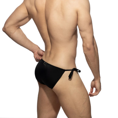 ADDICTED MULTI- CORD SWIM BIKINI BRIEF - BLACK