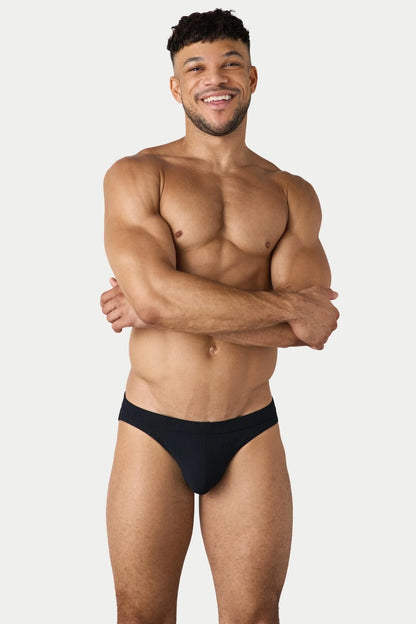 AWRY CONTOUR SWIM BRIEF - BLACK