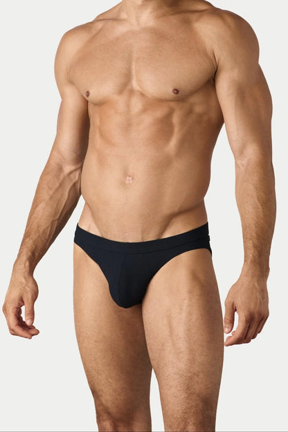 AWRY CONTOUR SWIM BRIEF - BLACK