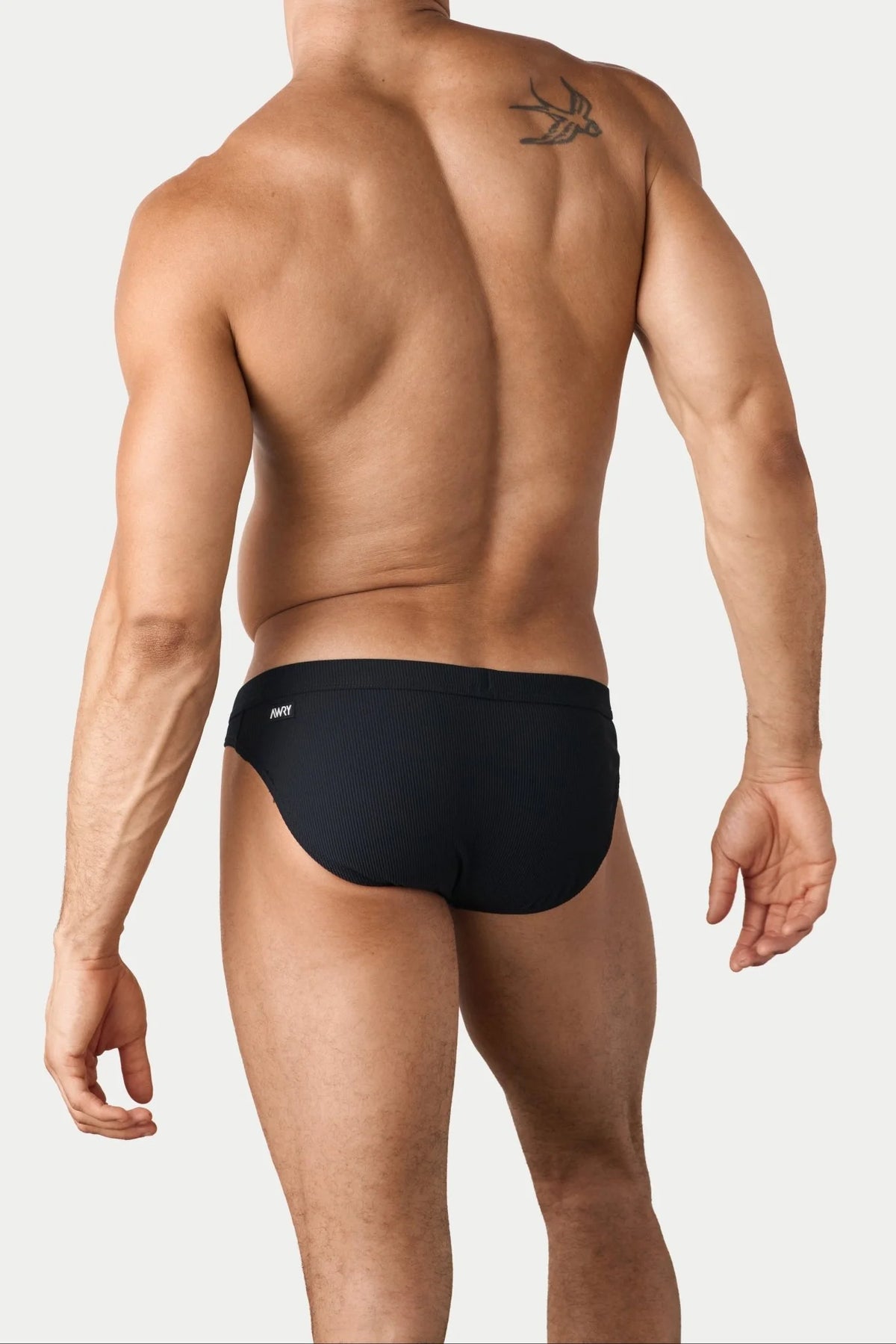 AWRY CONTOUR SWIM BRIEF - BLACK