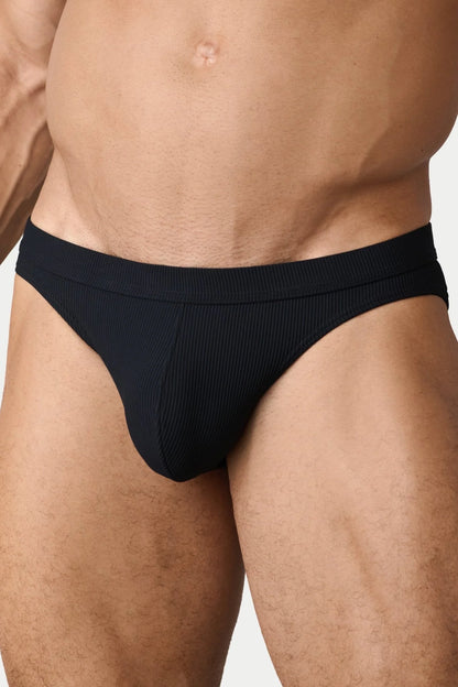 AWRY CONTOUR SWIM BRIEF - BLACK